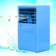 SUPOW Desktop Misting Fan  Air Humidifier Cooler Mini 9.5 inch Noiseless Small Air Conditioner for Summer (Blue.) - B07BT72RH5